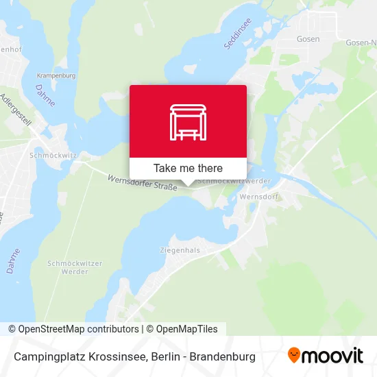 Campingplatz Krossinsee map