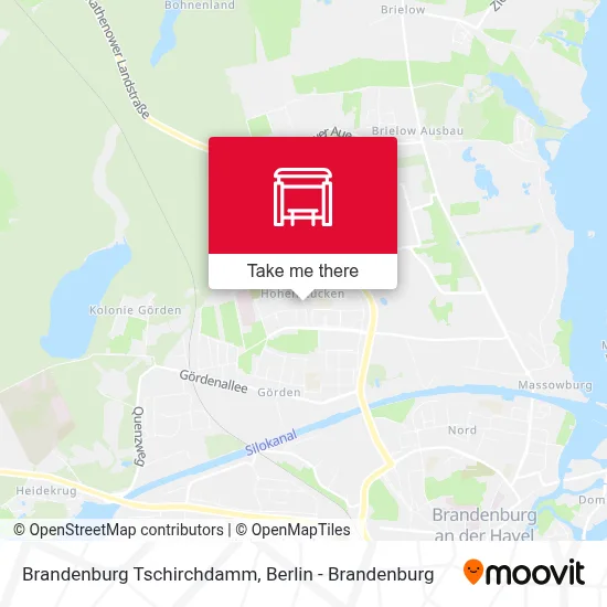 Brandenburg Tschirchdamm map