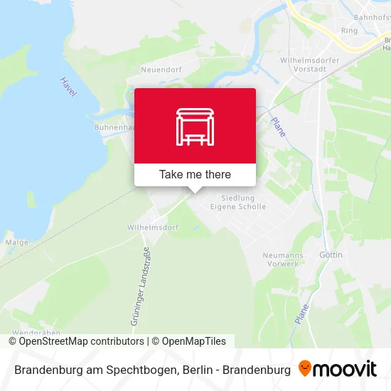 Карта Brandenburg am Spechtbogen