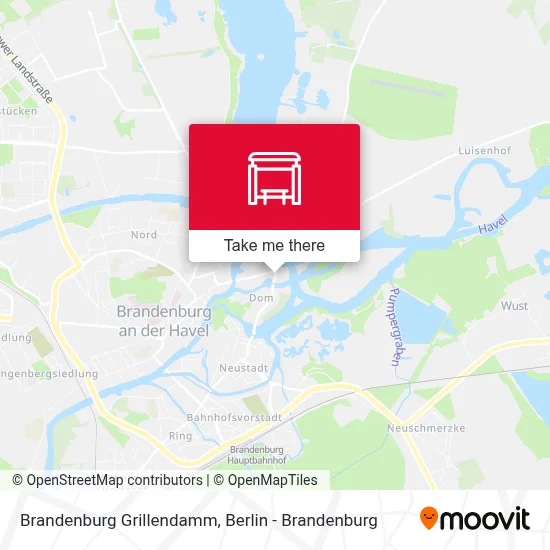 Brandenburg Grillendamm map