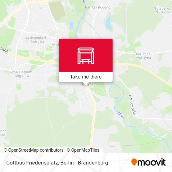 Cottbus Friedensplatz map