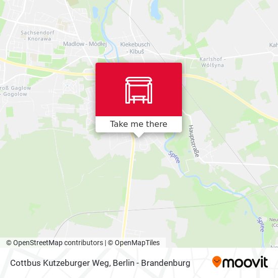 Cottbus Kutzeburger Weg map