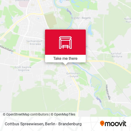 Cottbus Spreewiesen map