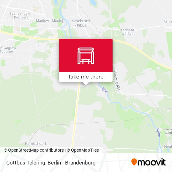 Cottbus Telering map