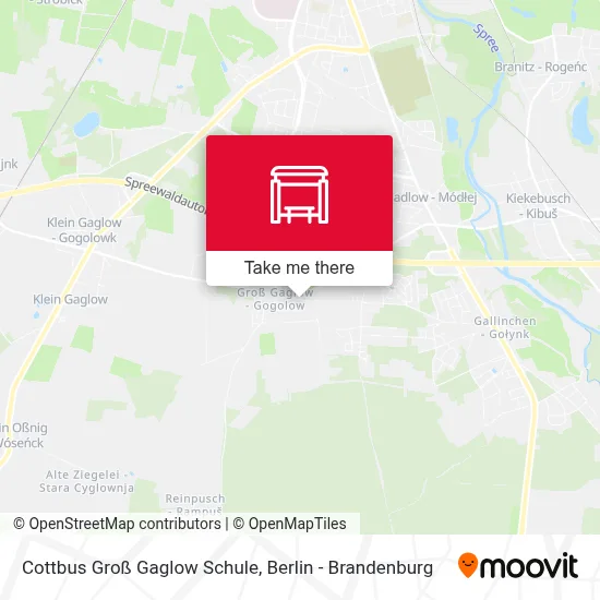 Cottbus Groß Gaglow Schule map