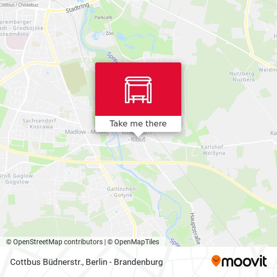 Карта Cottbus Büdnerstr.