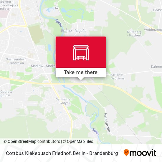 Cottbus Kiekebusch Friedhof map