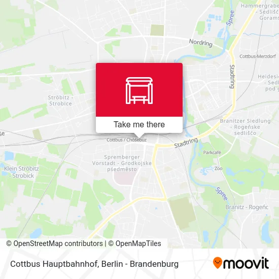 Cottbus Hauptbahnhof map