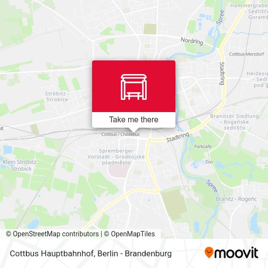 Cottbus Hauptbahnhof map