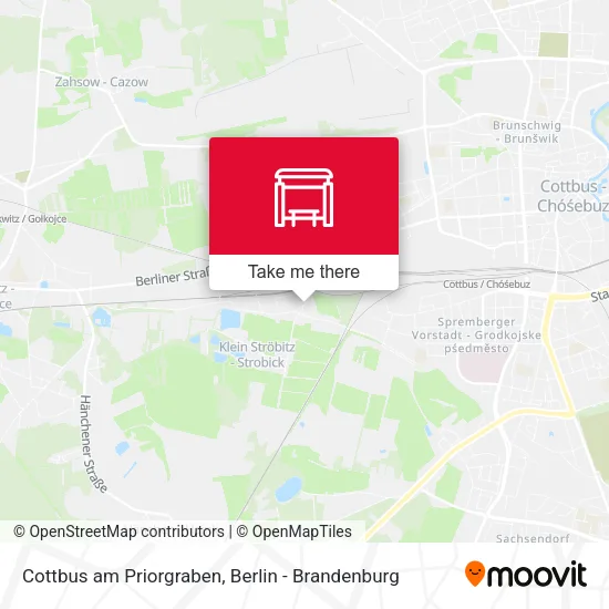 Карта Cottbus am Priorgraben