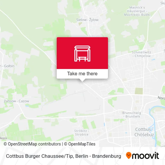 Карта Cottbus Burger Chaussee/Tip