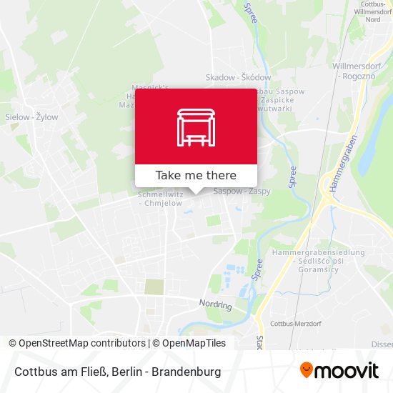 Cottbus am Fließ map