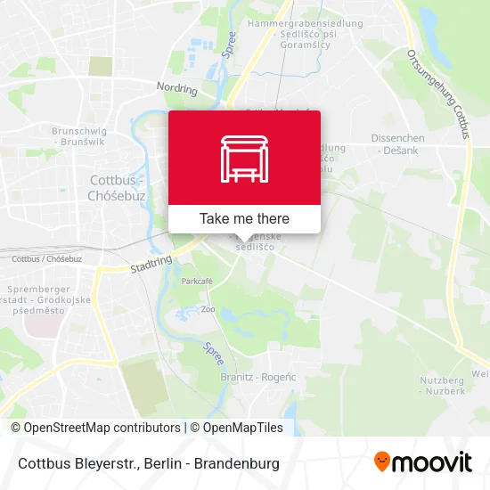 Карта Cottbus Bleyerstr.