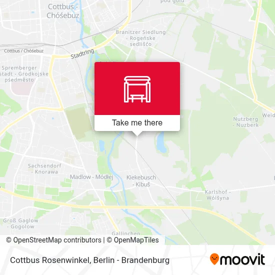 Cottbus Rosenwinkel map