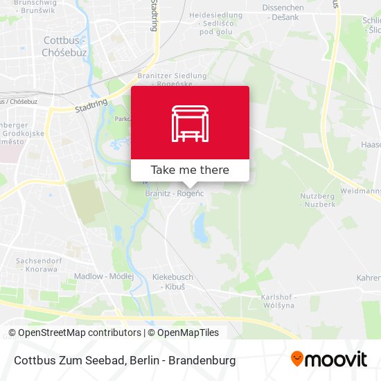 Карта Cottbus Zum Seebad