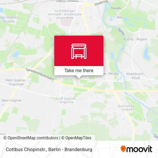 Карта Cottbus Chopinstr.