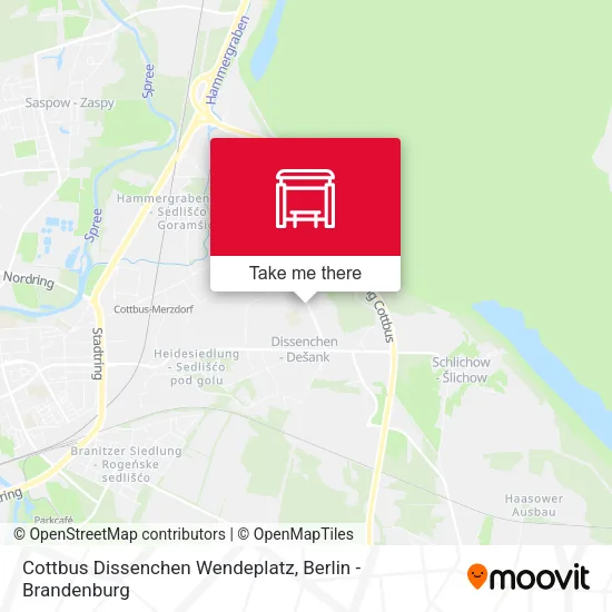 Карта Cottbus Dissenchen Wendeplatz