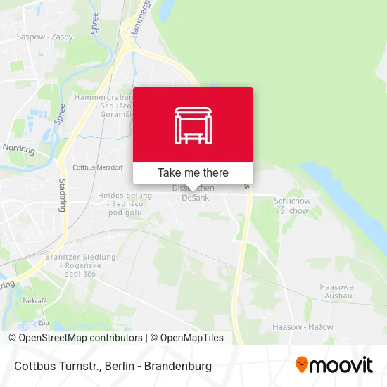 Карта Cottbus Turnstr.