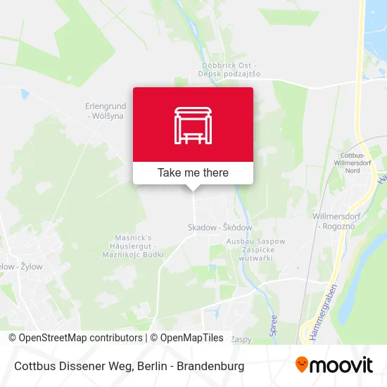 Cottbus Dissener Weg map