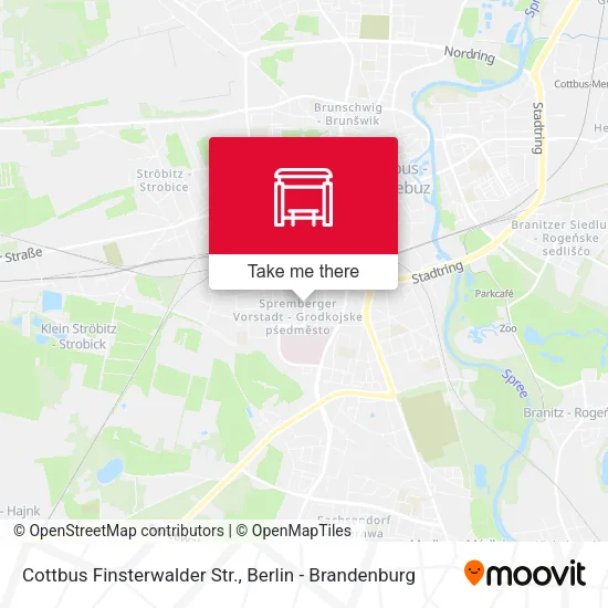 Карта Cottbus Finsterwalder Str.