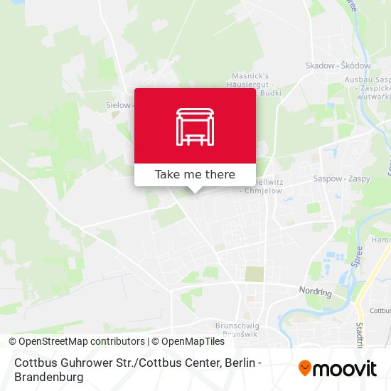 Cottbus Guhrower Str. / Cottbus Center map