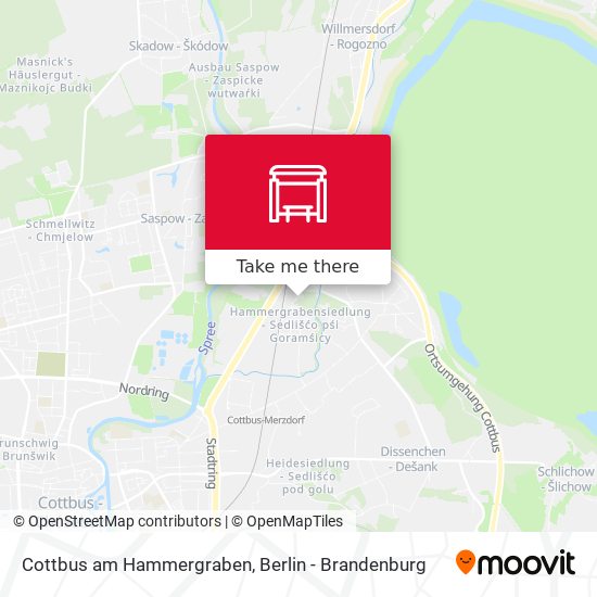 Cottbus am Hammergraben map