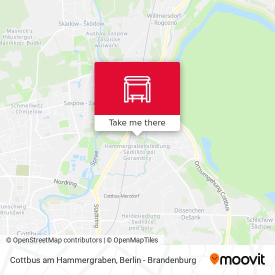 Cottbus am Hammergraben map