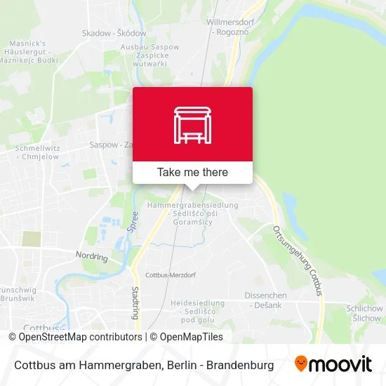 Карта Cottbus am Hammergraben