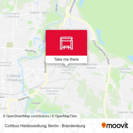 Карта Cottbus Heidesiedlung