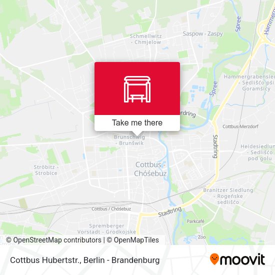 Карта Cottbus Hubertstr.