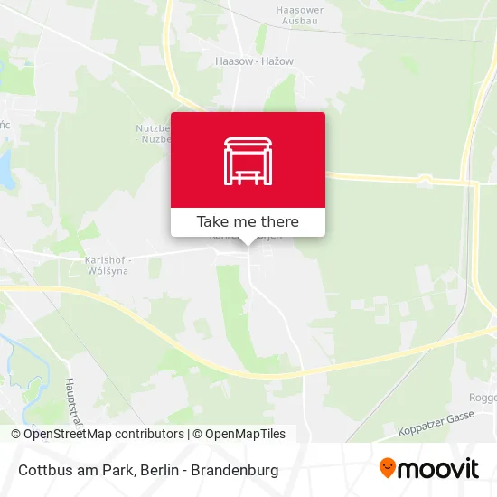 Карта Cottbus am Park