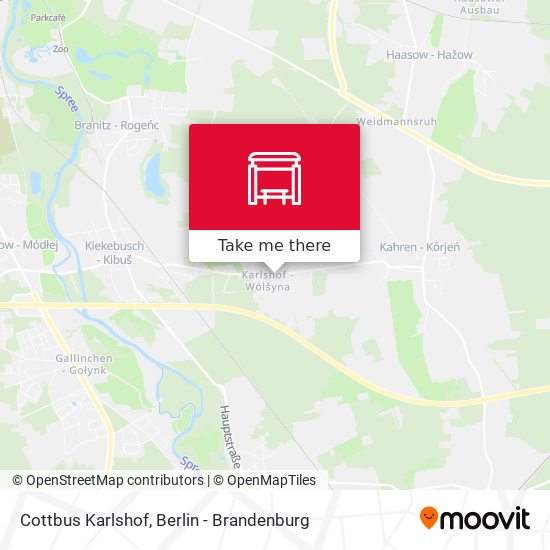 Cottbus Karlshof map