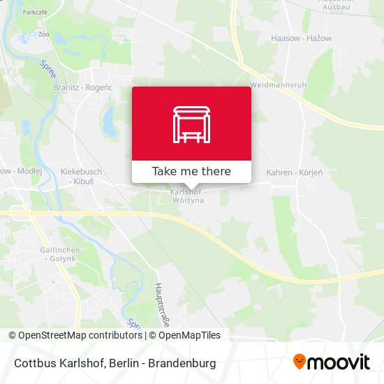 Cottbus Karlshof map