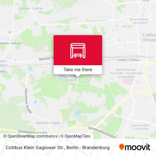Карта Cottbus Klein Gaglower Str.
