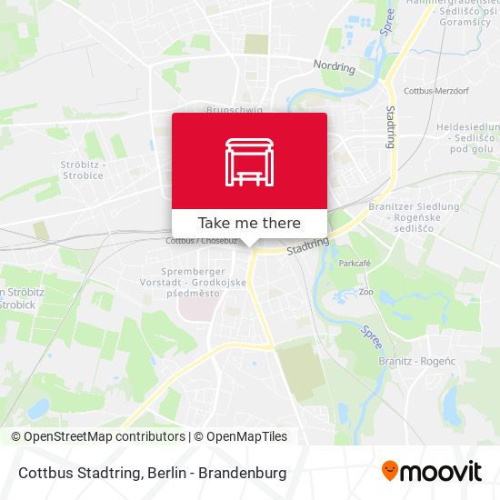Cottbus Stadtring map