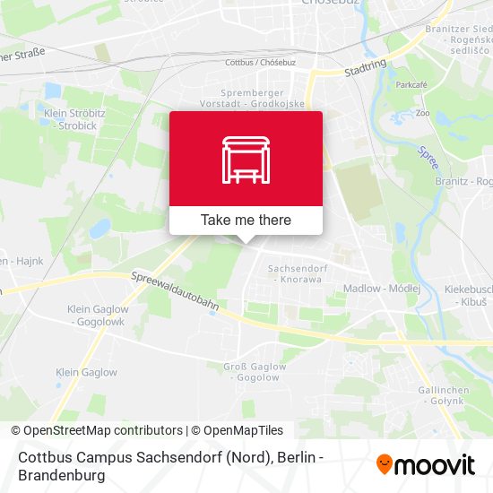 Cottbus Campus Sachsendorf (Nord) map