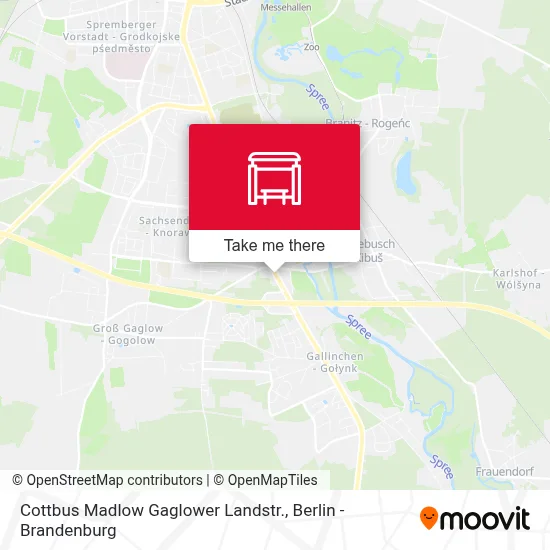 Cottbus Madlow Gaglower Landstr. map