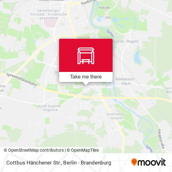Cottbus Hänchener Str. map