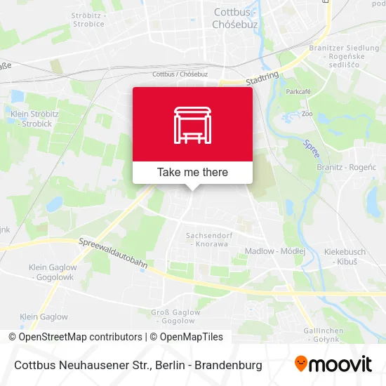 Карта Cottbus Neuhausener Str.