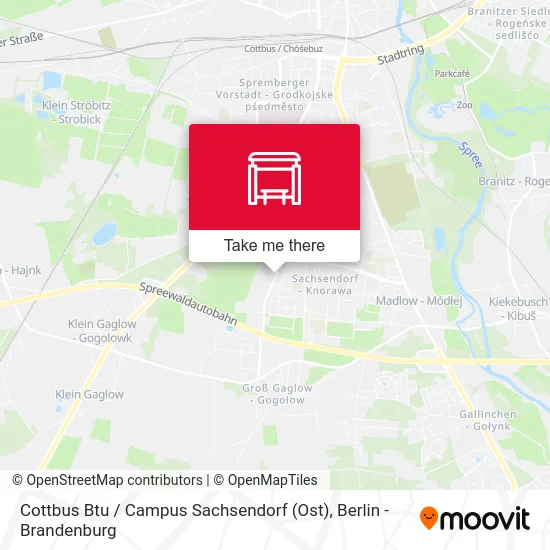 Карта Cottbus Btu / Campus Sachsendorf (Ost)