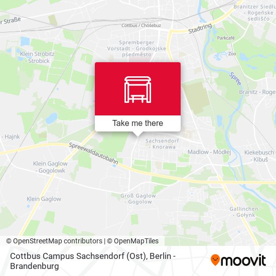 Cottbus Campus Sachsendorf (Ost) map