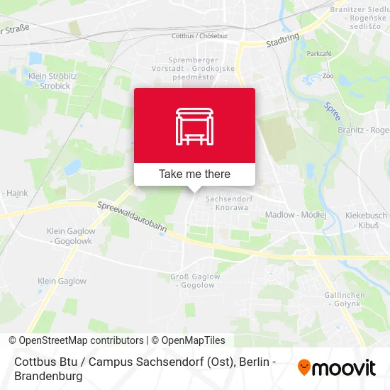 Карта Cottbus Btu / Campus Sachsendorf (Ost)