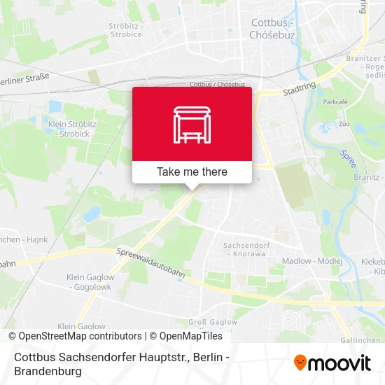 Карта Cottbus Sachsendorfer Hauptstr.