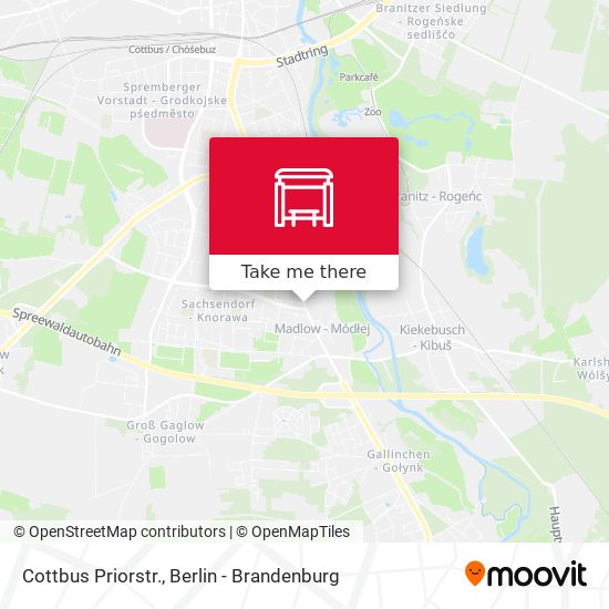 Cottbus Priorstr. map