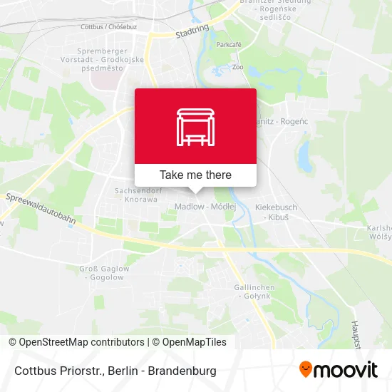 Карта Cottbus Priorstr.