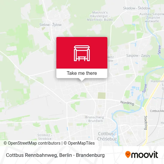 Карта Cottbus Rennbahnweg
