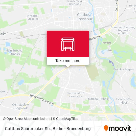 Карта Cottbus Saarbrücker Str.
