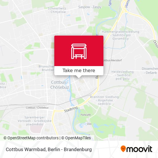 Cottbus Warmbad map