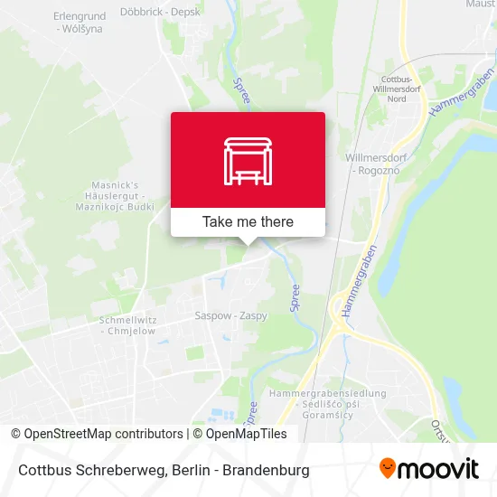 Cottbus Schreberweg map