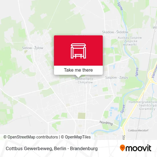 Cottbus Gewerbeweg map